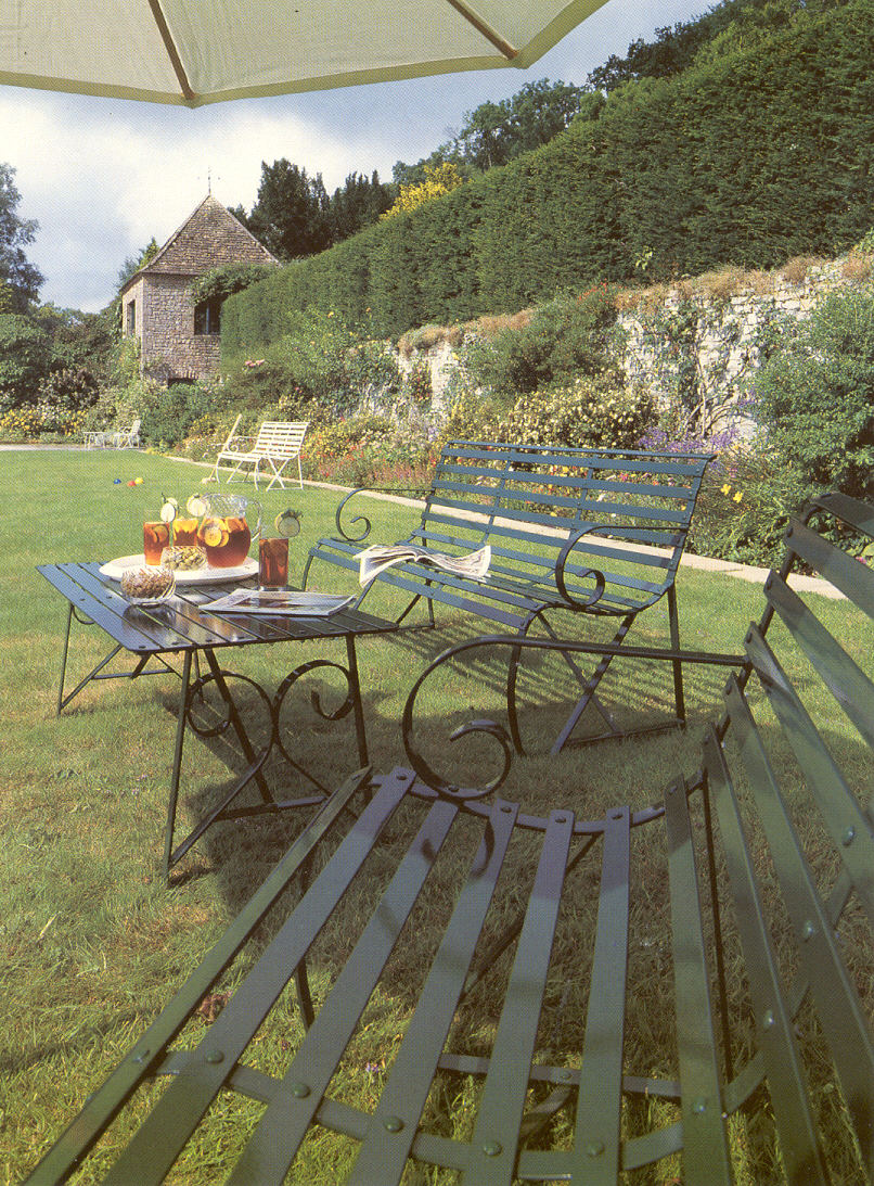 Metal benches for the garden sale